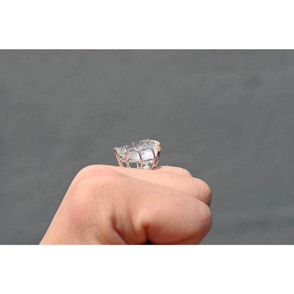 Large natural statement ring, unique engagement rings, size 5 6 7 8 9 10 - Picture 4 of 7